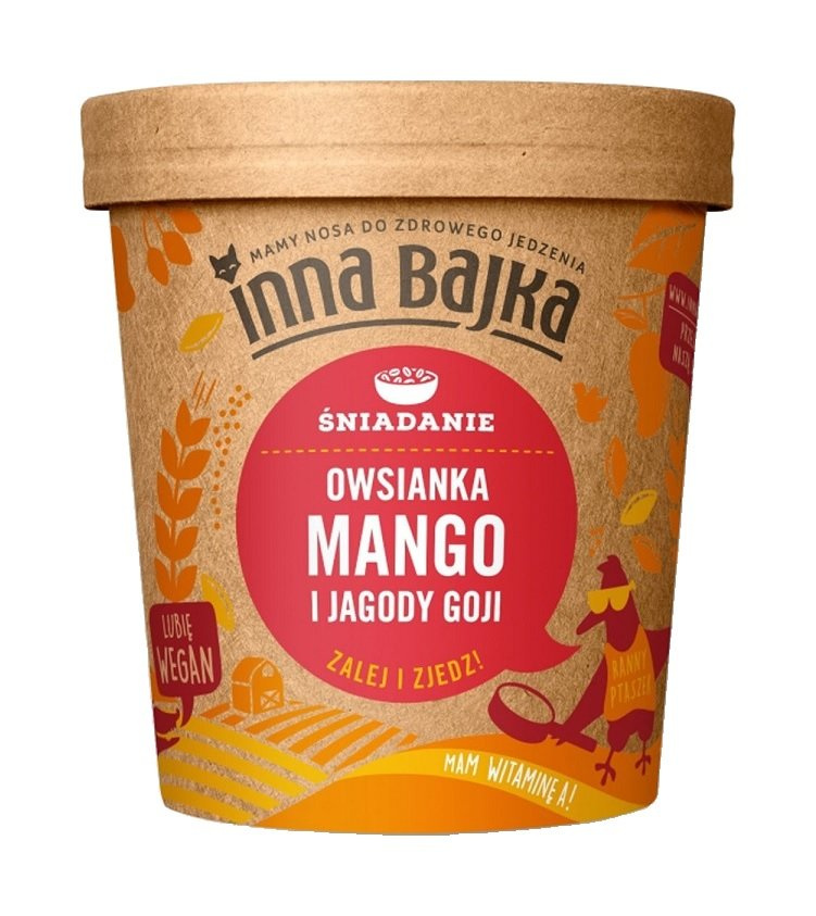 Inna Bajka Śniadanie Owsianka Mango i Jagody Goji Duża Porcja Błonnika 70g