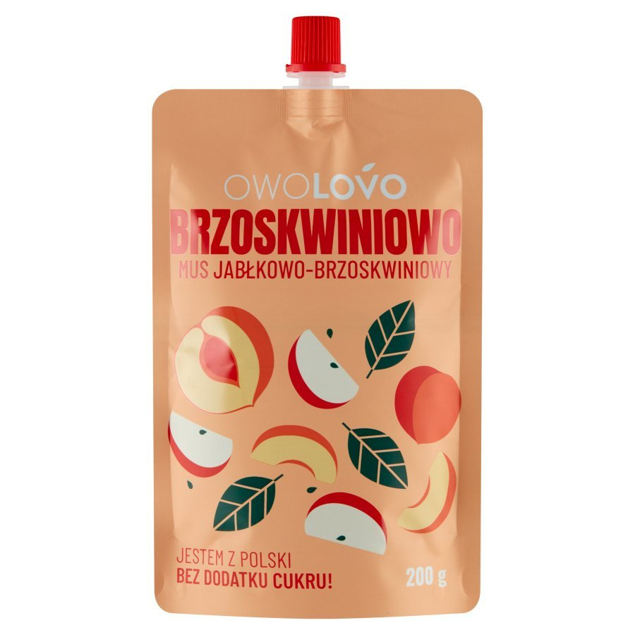 OwoLovo Peach Apple-Peach Mousse without Sugar Addition 200g