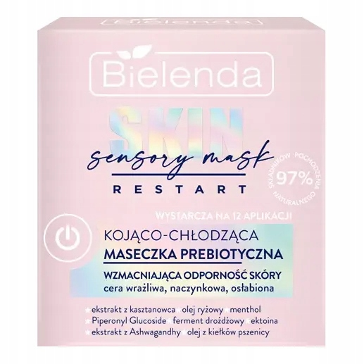 Bielenda Skin Restart Sensory Mask Maseczka Prebiotyczna Kojąco-Chłodząca dla Wrażliwej Cery 50ml