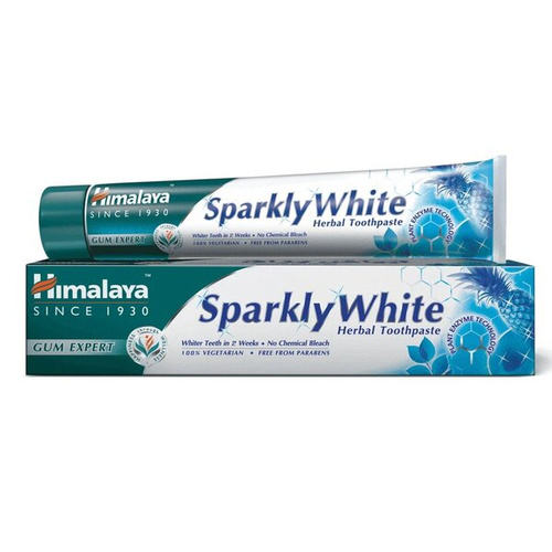 Himalaya Sparkly White Whitening Toothpaste with Advanced Herbal Formula with Papaya and Pineapple 75ml