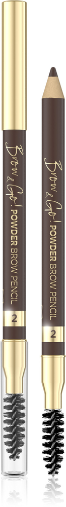 Eveline Cosmetics Brow&Go Powder Precision Eyebrow Pencil No. 2 Medium Brown