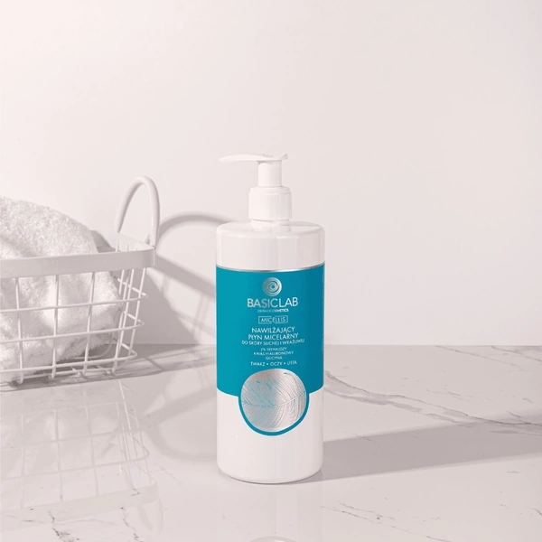 BasicLab Micellis Nawilżający Płyn Micelarny do Cery Suchej 500ml