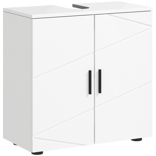 kleankin Under Sink Cabinet with Shelf - White
