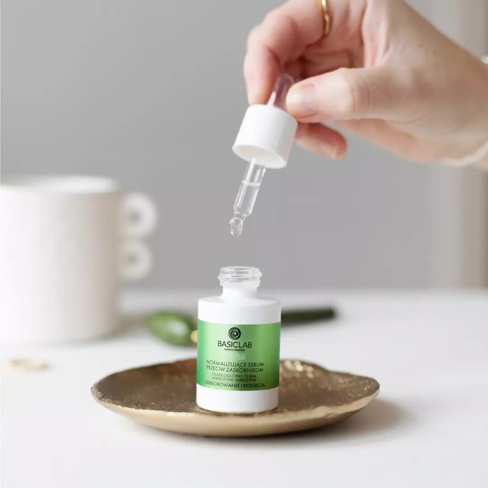 BasicLab Normalizing Anti-Blackhead Serum with 5% Azeloglycine and 1% BHA for Problematic Skin 15ml