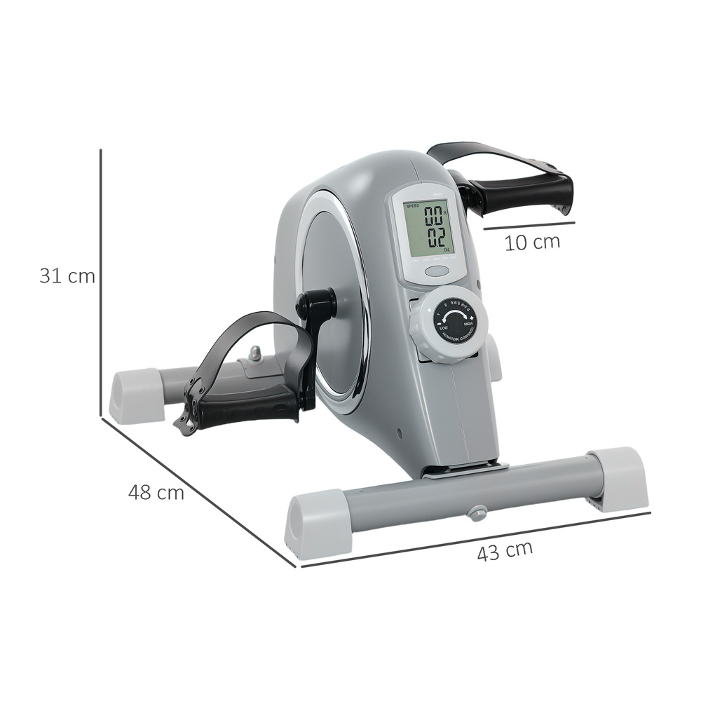 SPORTNOW Pedal Exerciser with Eight Level Magnetic Resistance, with Eight-Level Magnetic Resistance, Grey