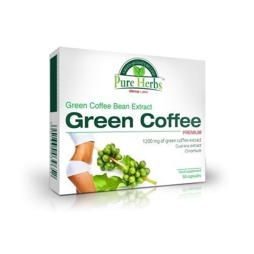 Olimp Labs Pure Herbs Zielona Kawa na Kontrolę Wagi i Metabolizm 30 Kapsułek