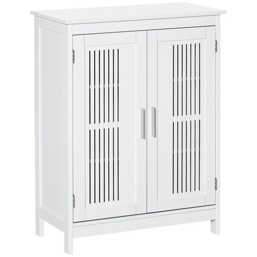 kleankin Modern Bathroom Floor Cabinet - White