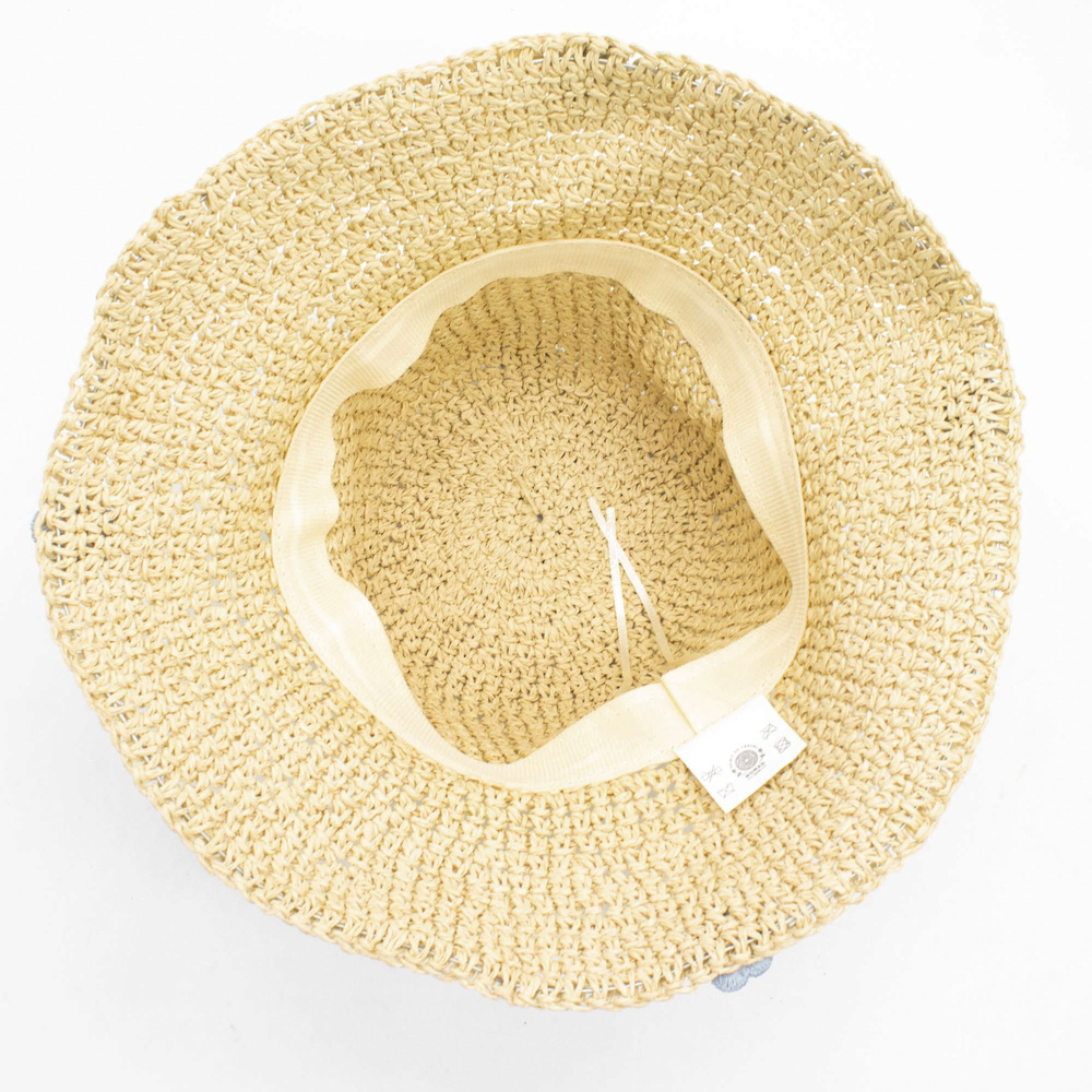 Nomad Sari Floppy Straw Sun Hat - Coffee & Daisies