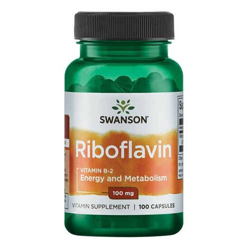 Swanson Vitamin B2 100mg Supporting Energy and Nervous System 100 Capsules