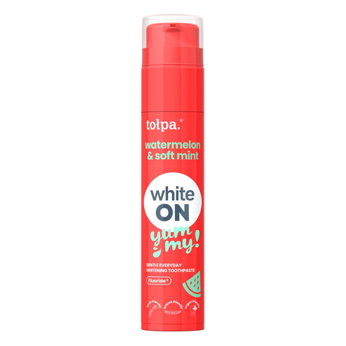 Tołpa White ON Yummy! pasta do zębów, wybielająca, Watermelon&Soft Mint, Pojemność: 60g