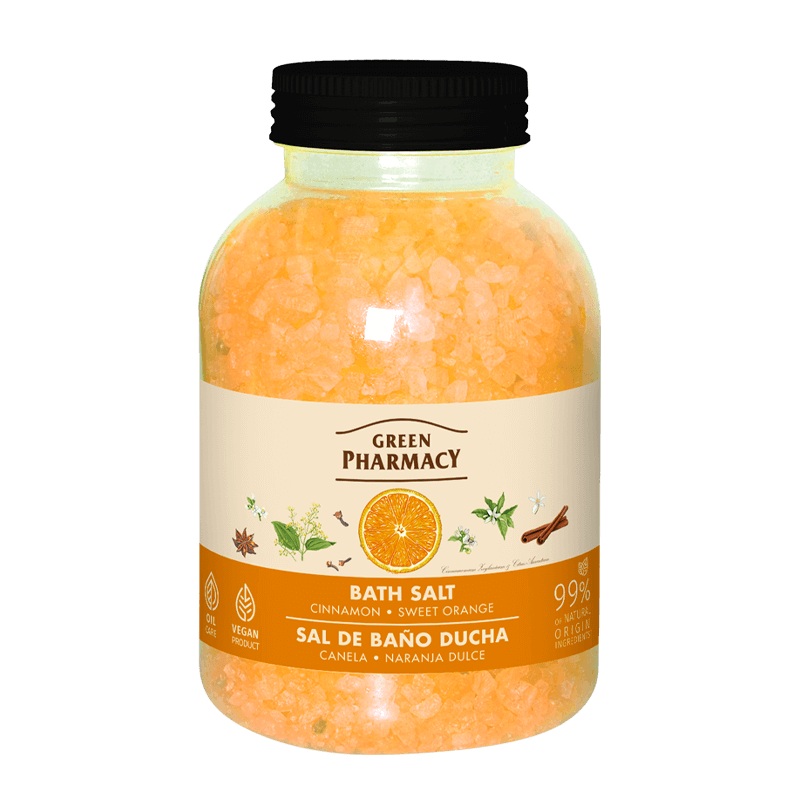 Green Pharmacy Firming Bath Salt Cinnamon and Sweet Orange 1000g