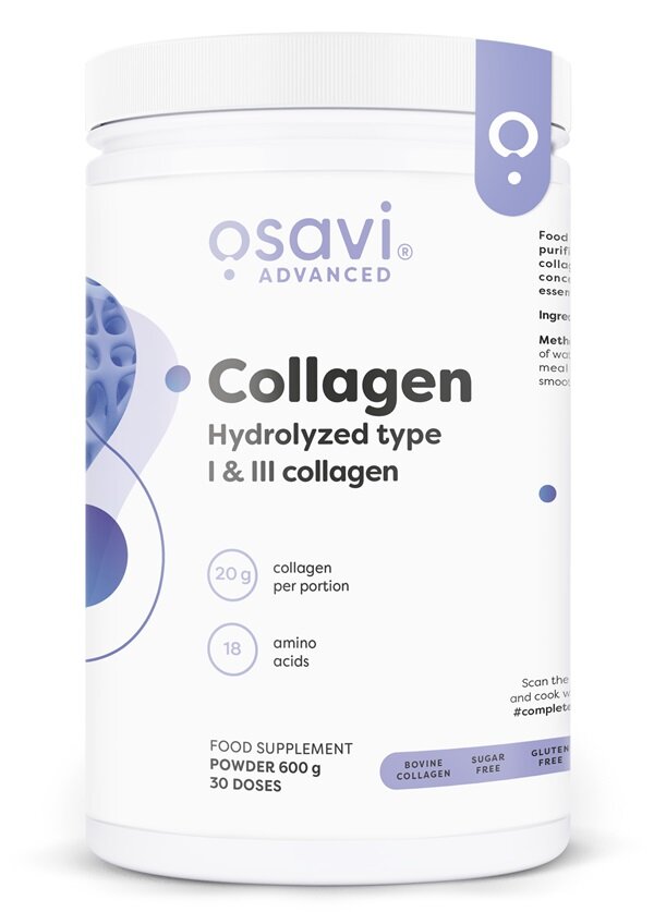 Osavi Collagen Peptides Hydrolyzed Type I and III Bone and Muscle Health 600g