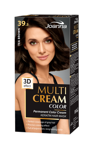 Joanna Multi Cream Permanent Intensive Hair Color Dye Care 39.5 Tea Bronze 60x40x20g