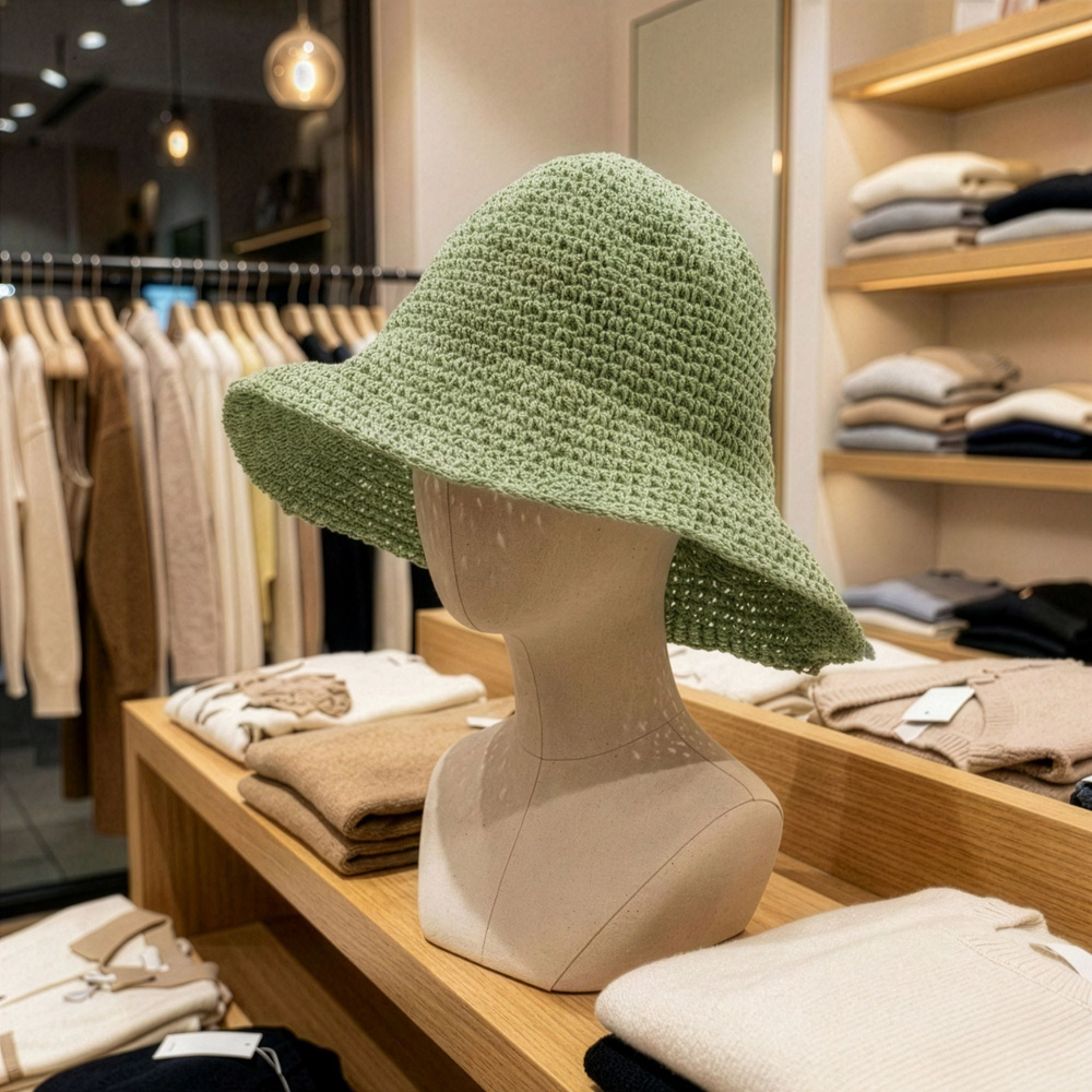 Nomad Sari Floppy Straw Sun Hat - Moss Green