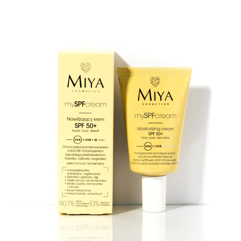 Miya mySPFcream Moisturizing Cream SPF 50+ Face Eyes Neckline 40ml