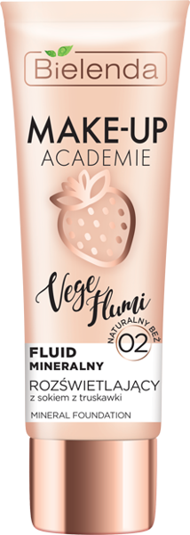 Bielenda Make Up Academie Vege Flumi Fluid Mineralny Rozświetlający 02 Słoneczny Beż 30g