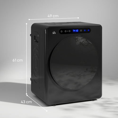 HOMCOM 4kg Compact 40-60℃  Tumble Dryer - Black