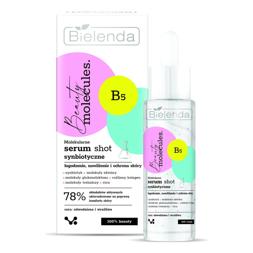 Bielenda Beauty Molecules Molekularne Synbiotyczne Serum Shot dla Skóry Odwodnionej i Wrażliwej 30ml