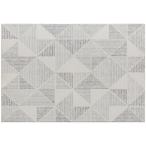 HOMCOM Modern Area Rug, Geometric Pattern Non-Slip Washable Rug, Soft Floor Carpet for Living Room, Bedroom, Dining Room, Home Office, 290 x 200 cm, Grey