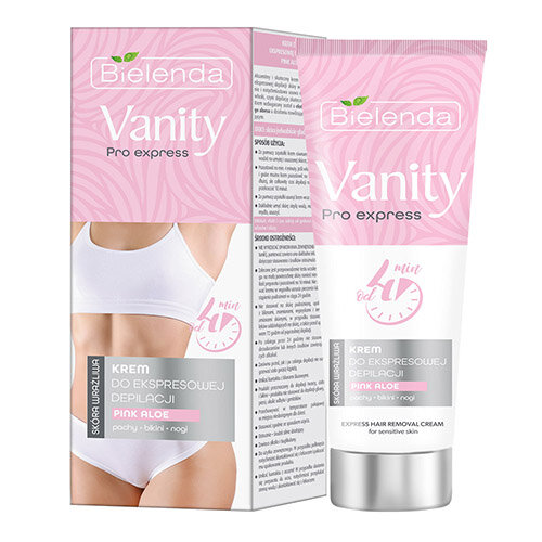 Bielenda Vanity Pro Express Depilatory Cream for Sensitive Skin Pink Aloe 75ml