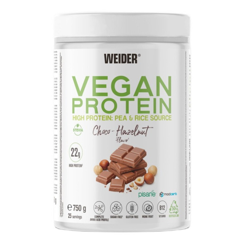 Weider Vegan Protein Pea and Rice Protein Choco-Hazelnut 750g