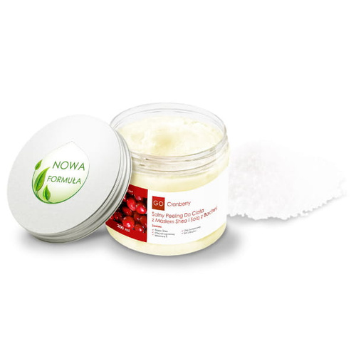 NOVA GoCranberry Solny Peeling do Ciała z Masłem Shea i Solą z Bochni 200 ml
