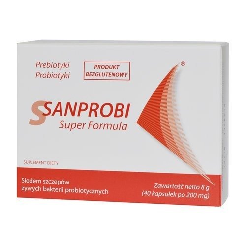 Sanprobi Super Formuła na Wsparcie Mikroflory Jelitowej 40 Kapsułek