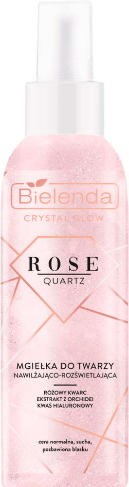 Bielenda Crystal Glow Rose Quartz Face Moisturizing and Illuminating Mist for Dry and Normal Skin 200ml