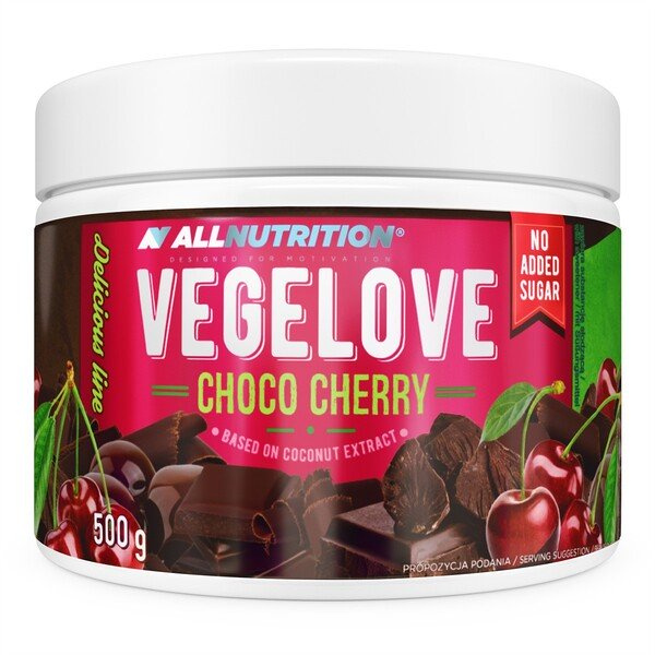 Allnutrition Vegelove Choco Cherry Vegan Cream with No Added Sugar 500g