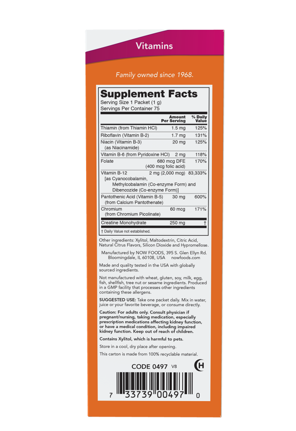 Now Foods Vitamin B-12 Instant Energy 75 Saszetek