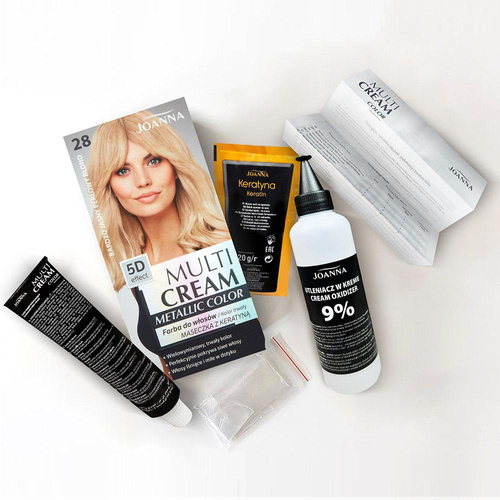 Joanna Multi Cream Metallic Shade Color 28 Very Light Pearl Blond 60x40x20g