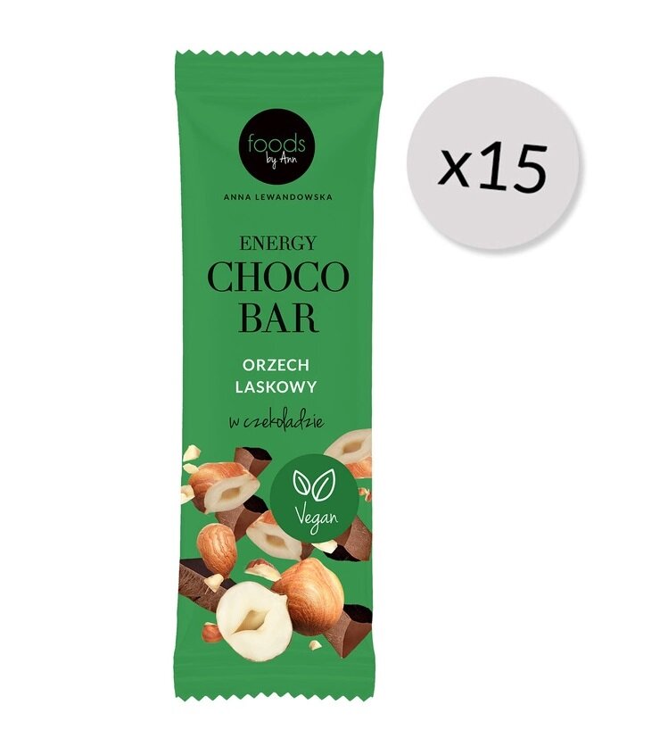 Energy Choco Bar, Hazelnut with Chocolate Coating - 15 x 35g