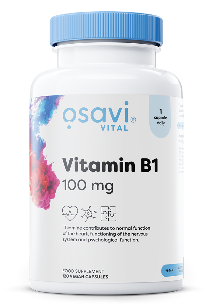 Osavi Witamina B1 100mg Tiamina na Energie 120 wegańskich kapsułek