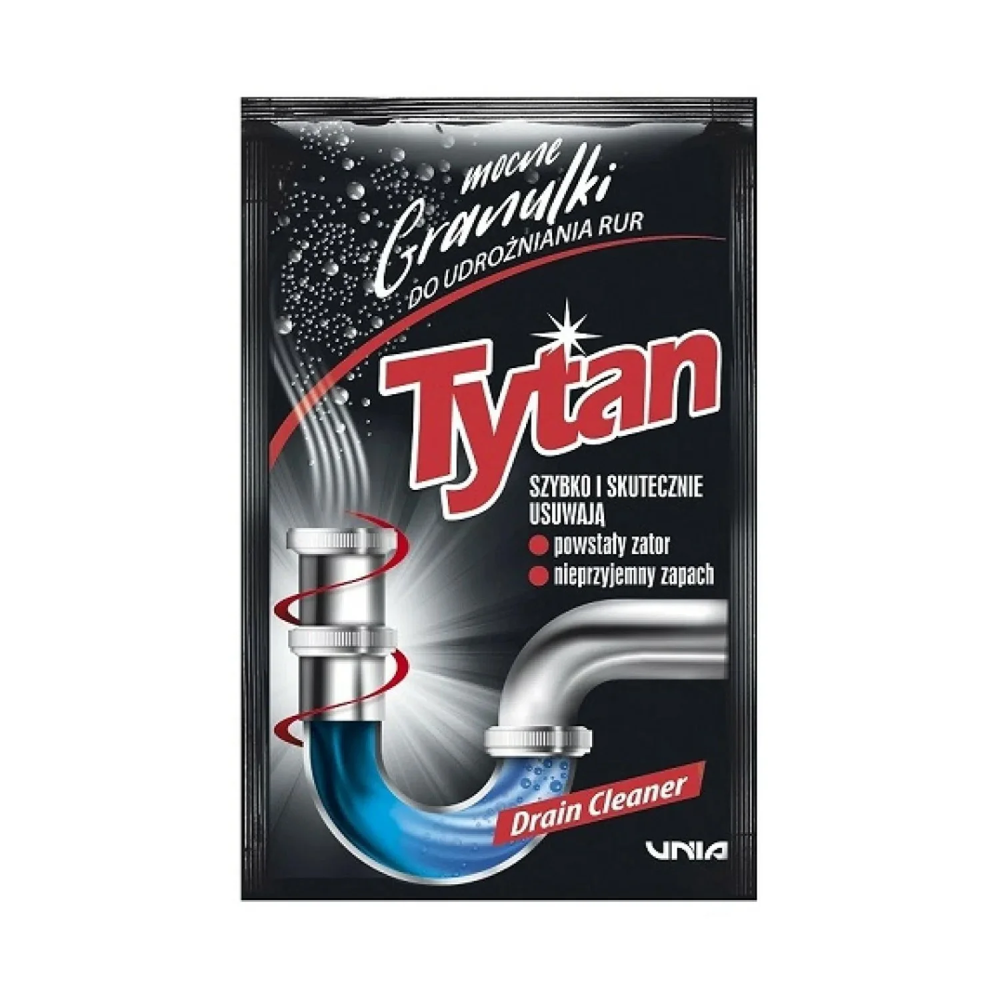 Tytan Drain Cleaner Strong Granules for Unclogging Pipes Sachet 40g