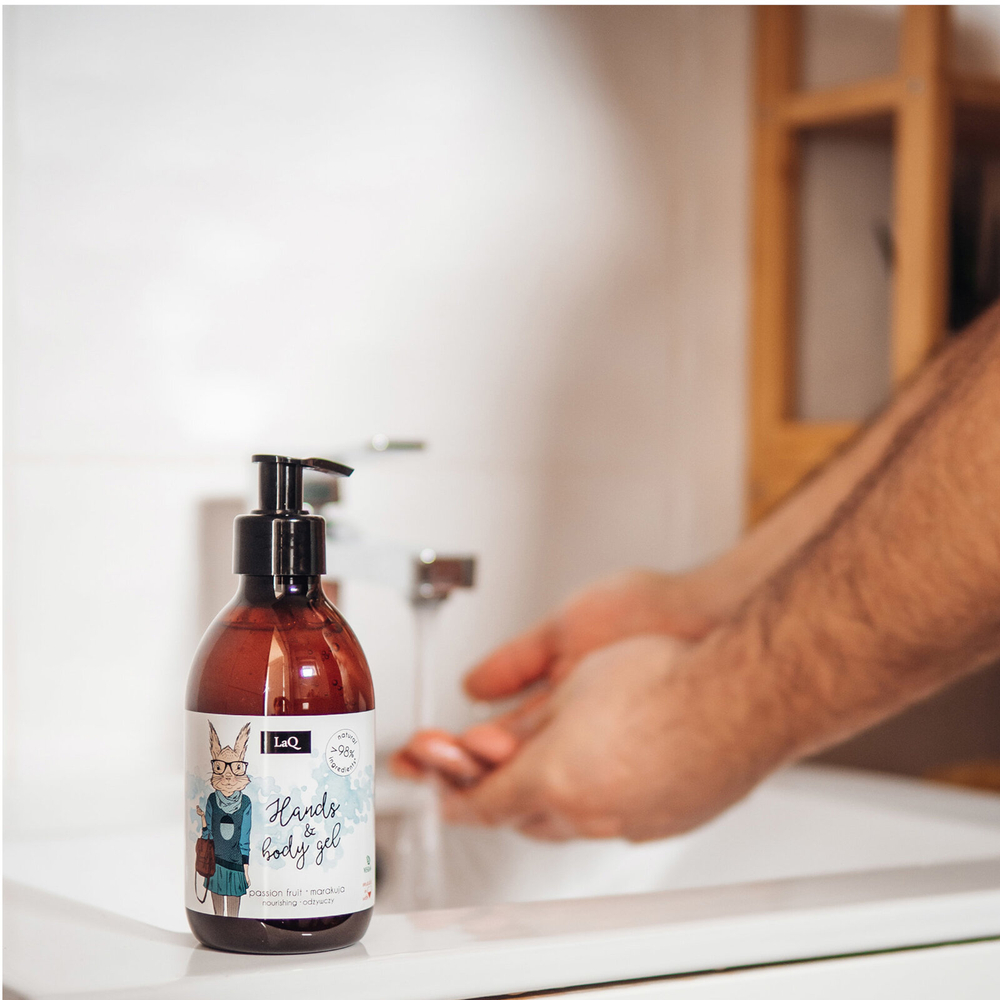 Laq Nourishing Hands and Body Gel with Passion Fruit Scent 300ml