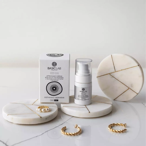 BasicLab Esteticus Liftingujące Serum pod Oczy 10% Peptydy 15ml