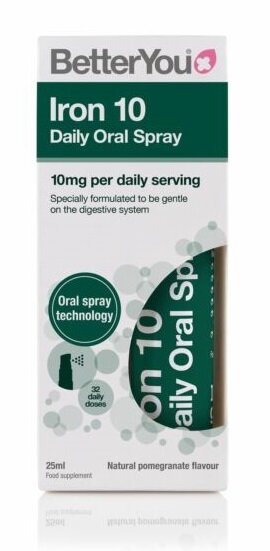 Iron 10 Daily Oral Spray (10mg), Pomegranate - 25 ml.