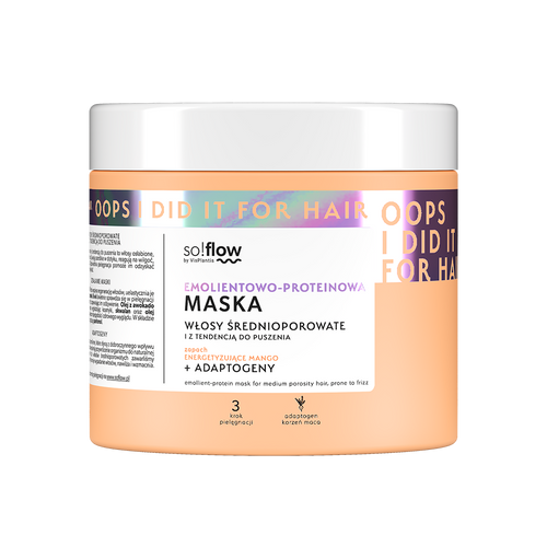 So!Flow Emollient Protein Mask for Medium Porosity Hair with Frizz Tendency 400ml