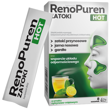 RenoPuren Sinus Hot for Upper Airway and Immune Support 7 Sachets