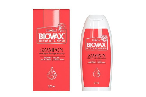 L'biotica Biovax Natural Shampoo Mango Opuntia Oil 200ml