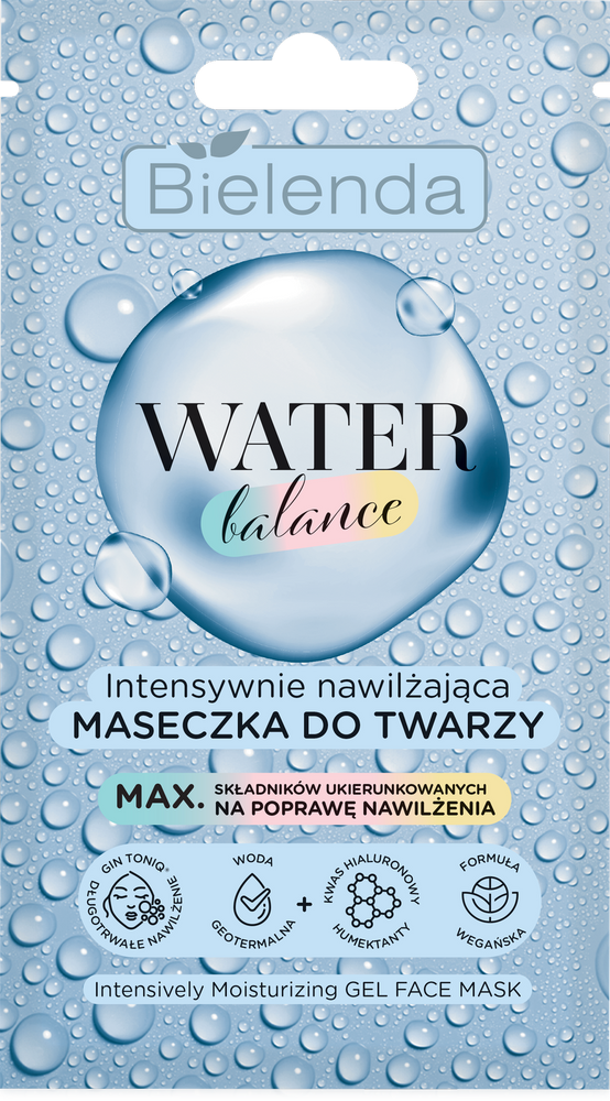 Bielenda Water Balance Intensively Moisturizing Face Mask Vegan 7g