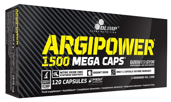 Olimp ArgiPower 1500 Mega Caps L-Arginine for Muscle Pump 120 Capsules