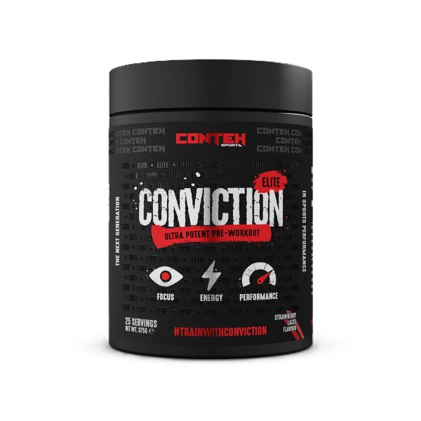 Conteh Sports Conviction Elite Pre-Workout Powder for Energy and Focus 400g