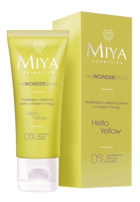 Miya My Wonder Balm Hello Yellow Wegański Nawilżajaco-Odżywczy Krem do Twarzy z Masłem Mango dla Każdego Typu Skóry 75ml