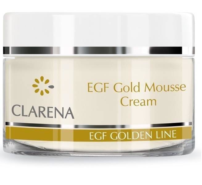 Clarena EGF Golden Line Rejuvenating Anti Wrinkle Gold Mousse Cream for Mature Skin 50ml