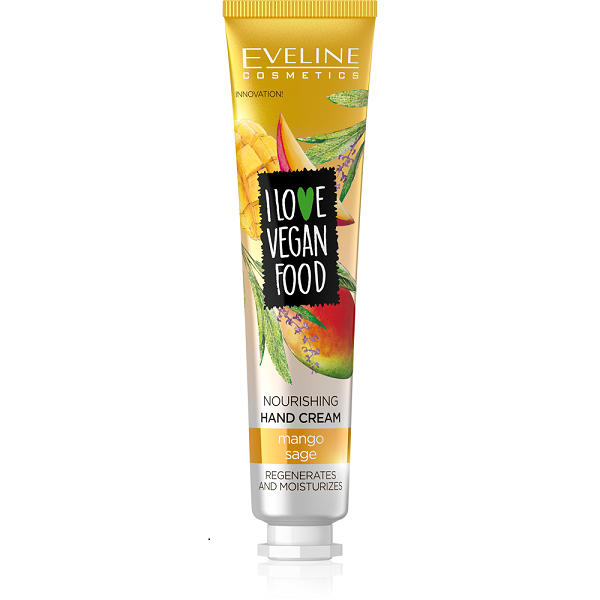 Eveline I Love Vegan Food Odżywczy Krem do Rąk z Mango i Szałwią 50ml