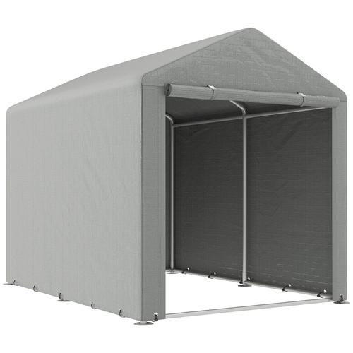 Outsunny 2.2 x 1.6 m Outdoor Storage Tent, with Accessories - Light Grey