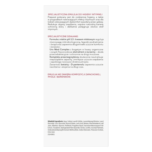 AA Intymna Med Advanced pH 3,5  Specjalistyczna Emulsja do Higieny Intymnej 300ml