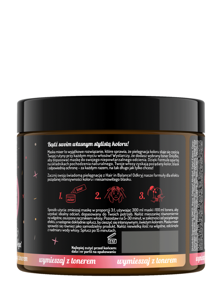 OnlyBio Hair in Balance Mixer Mask for Gentle Coloring with Toner 300ml