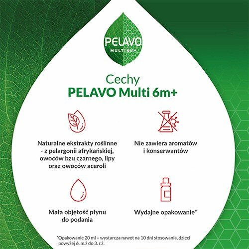 Pelavo Multi 6m+ Krople Wspierające Odporność u Dziecka 20ml